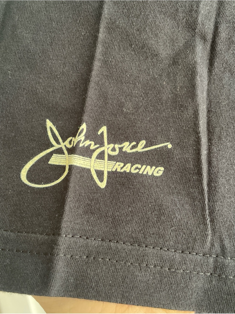 John force racing Men's Black 'FORCE' Graphic Tee - Patriotic Print - Picture 2 of 3